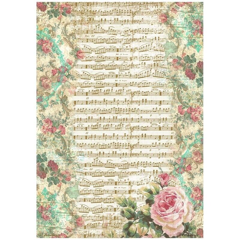 Stamperia - A4 Rice Paper - Precious - Music