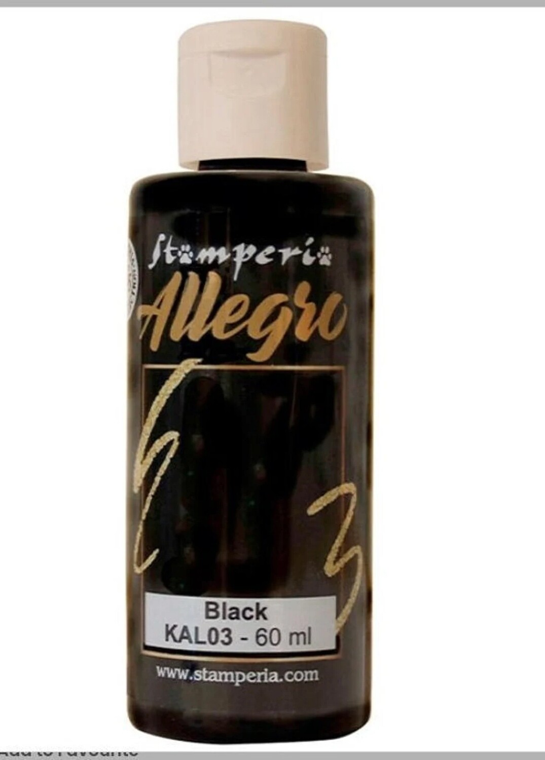 Stamperia - Allegro Acrylic Paint - 60ml - Black