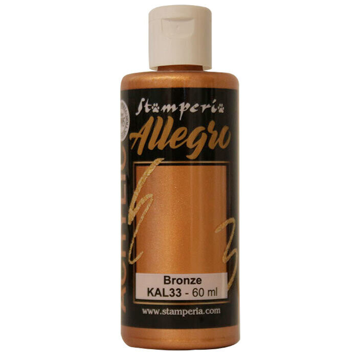 Stamperia - Allegro Acrylic Paint - 60ml - Bronze Metallic