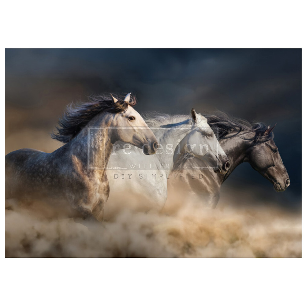 Prima Marketing - Re-Design - A1 Decoupage Fiber Paper - Wild Hearts Run Free