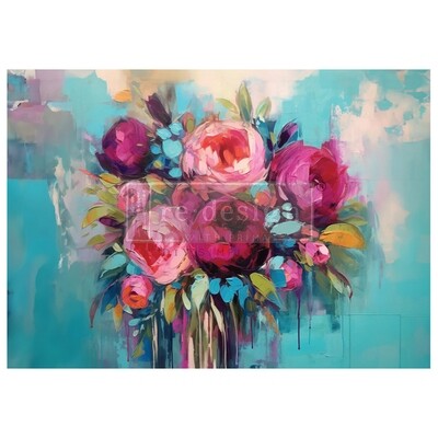 Prima Marketing - Re-Design - A1 Decoupage Fiber Paper - Burst of Colours
