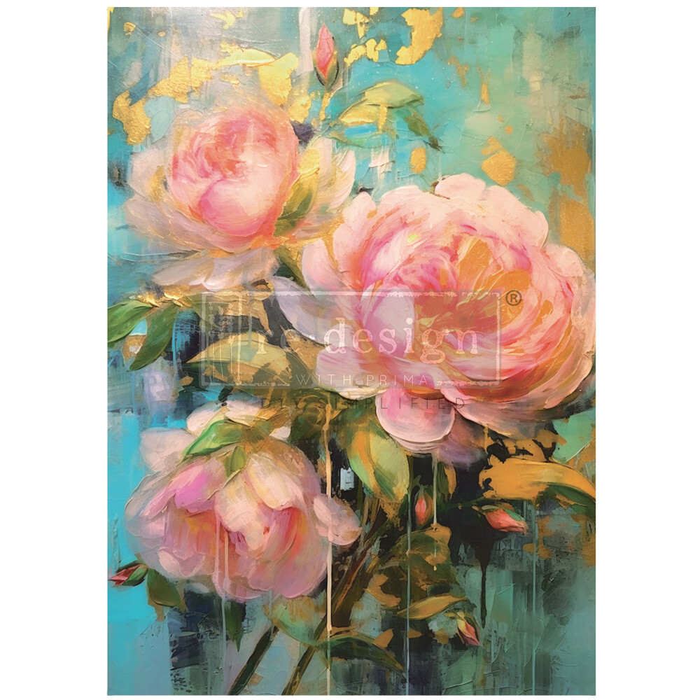Prima Marketing - Re-Design - A1 Decoupage Fiber Paper - Bold Blooms