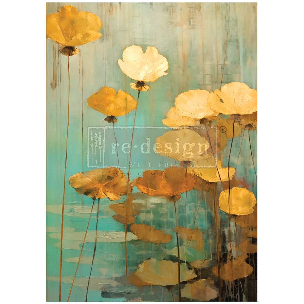 Prima Marketing - Re-Design - A1 Decoupage Fiber Paper - Eternal Lotus