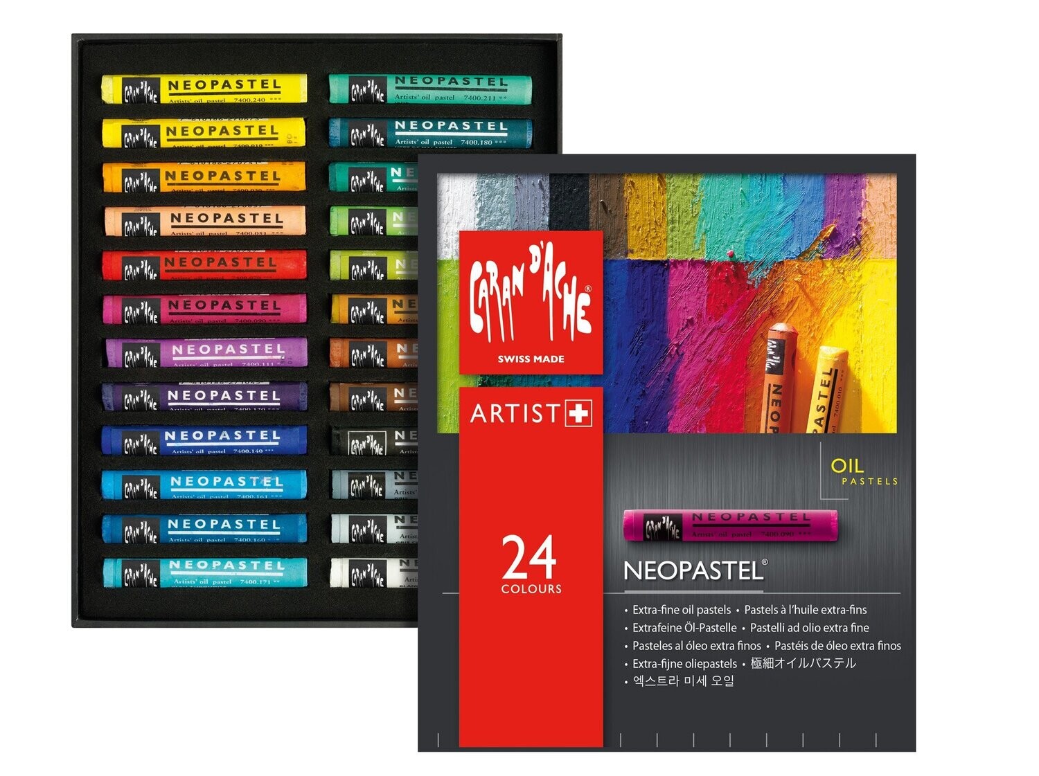 Caran d’Ache - Oil Pastels - Box of 24 NEOPASTEL®