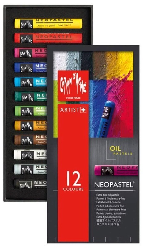 Caran d’Ache - Oil Pastels - Box of 12 NEOPASTEL®
