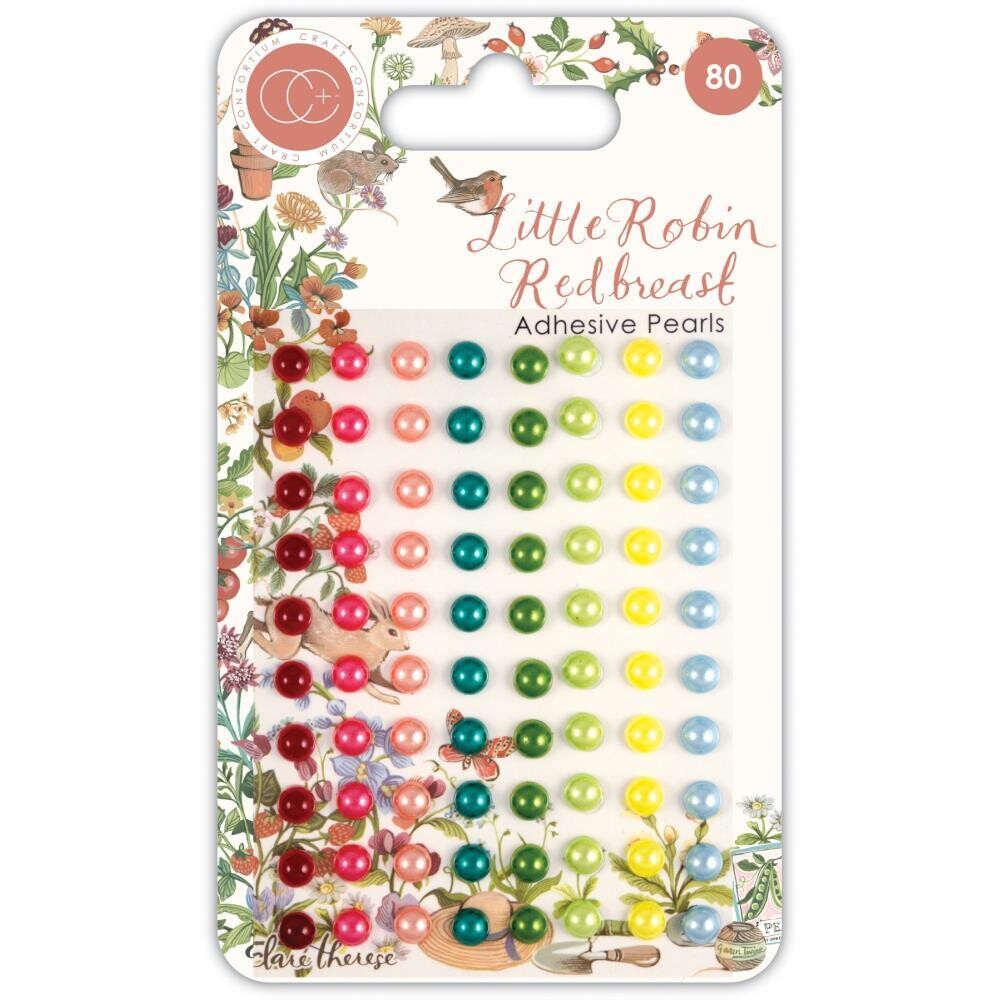 Craft Consortium - Adhesive Enamel Pearls - Little Robin Redbreast