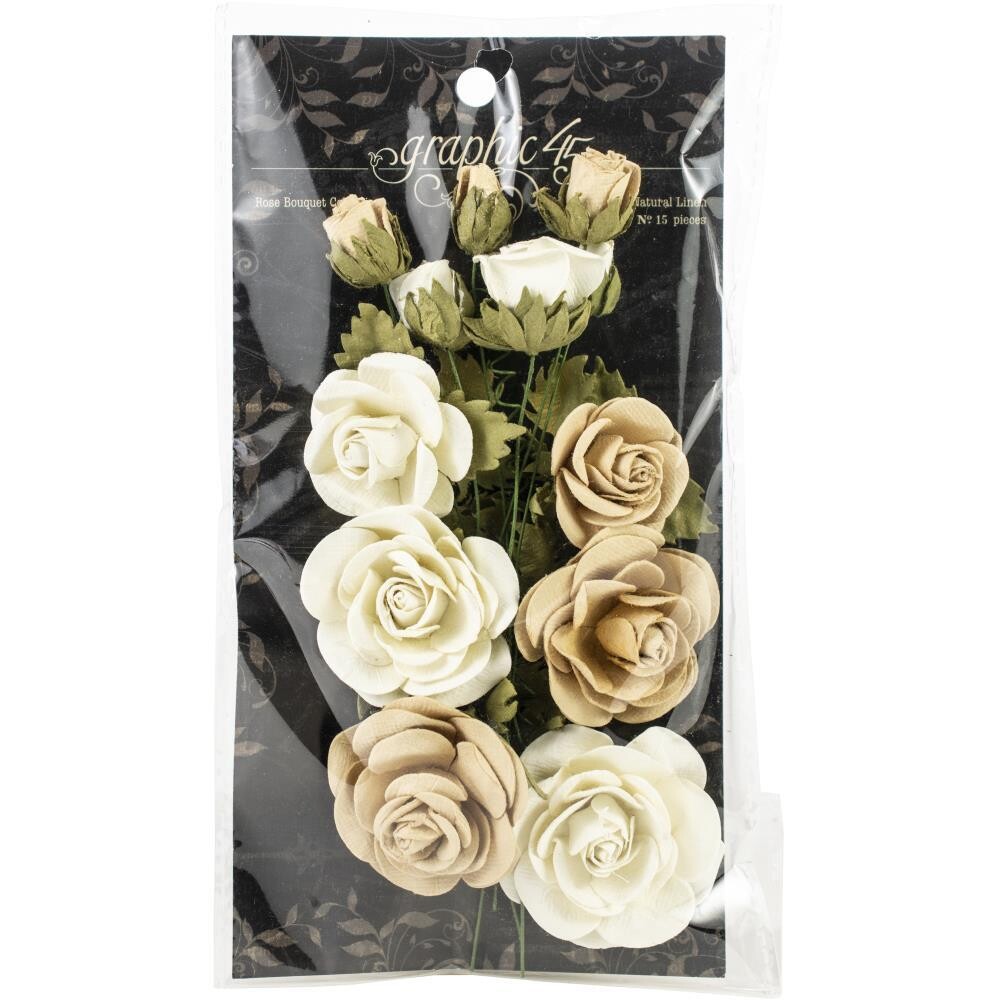 Graphic 45 - Rose Bouquet Collection - Classic Ivory and Natural Linen