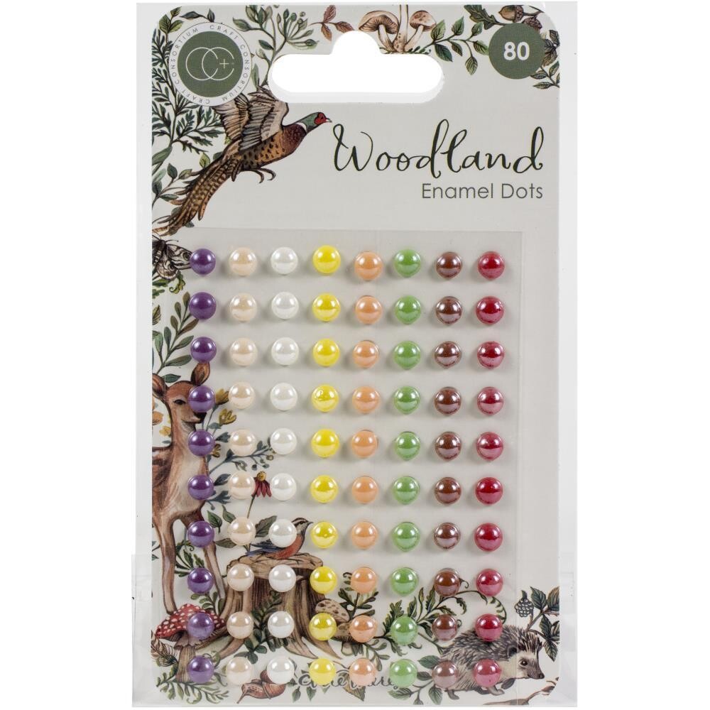 Craft Consortium - Adhesive Enamel Dots - Woodland