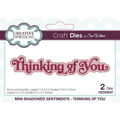 Creative Expressions Craft Dies - Shadowed Sentiments - Thinking of You