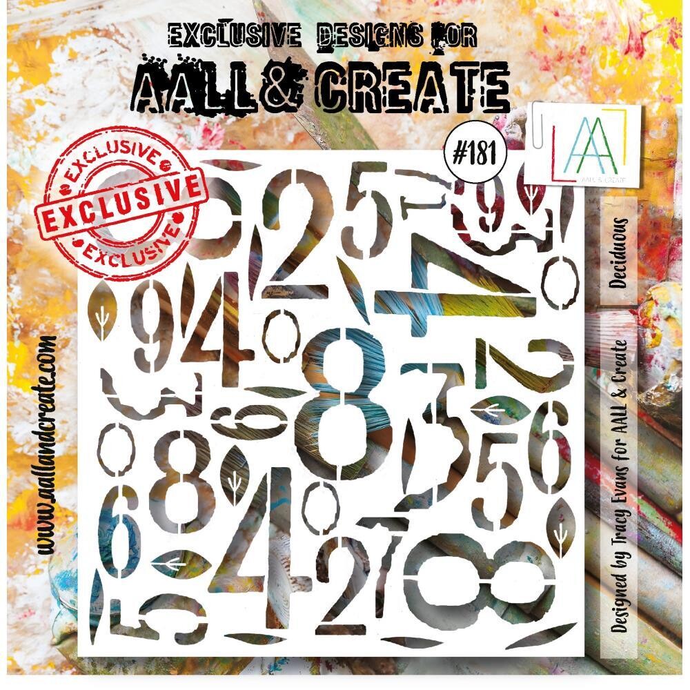 AALL &amp; Create - 6&quot;×6&quot; Stencil - Deciduous - #181