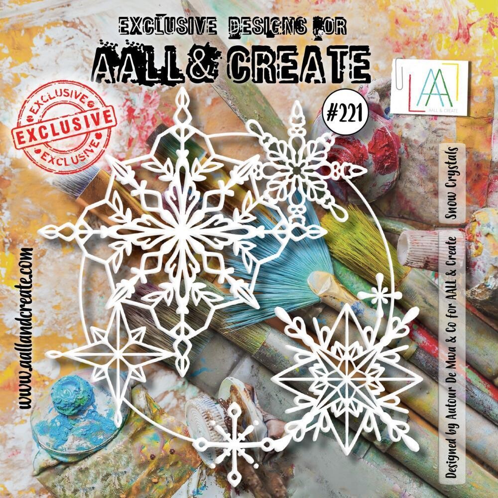 AALL &amp; Create - 6&quot;×6&quot; Stencil - Snow Crystals - #221