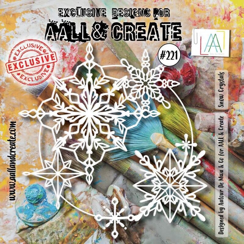 AALL &amp; Create - 6&quot;×6&quot; Stencil - Snow Crystals - #221