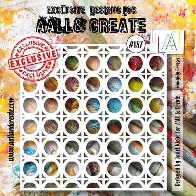 AALL &amp; Create - 6&quot;×6&quot; Stencil - Naughty Crosses - #187