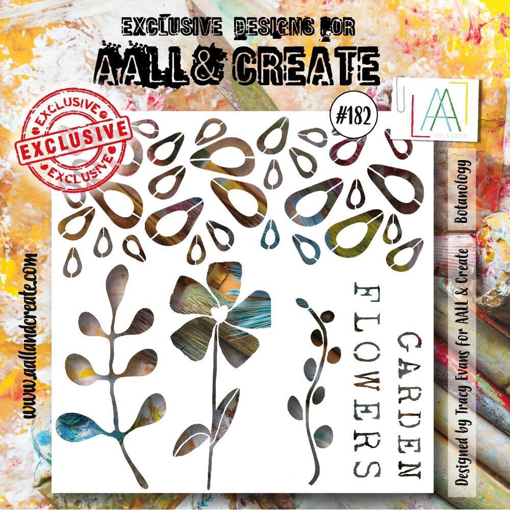 AALL &amp; Create - 6&quot;×6&quot; Stencil - Botanology - #182