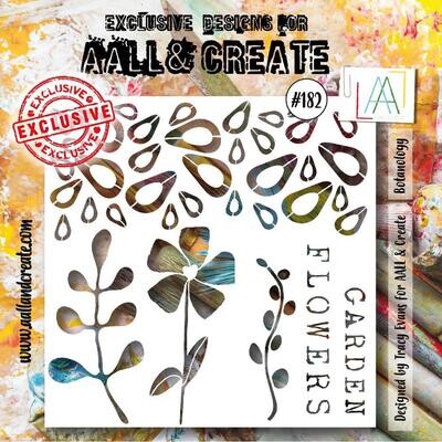 AALL &amp; Create - 6&quot;×6&quot; Stencil - Botanology - #182