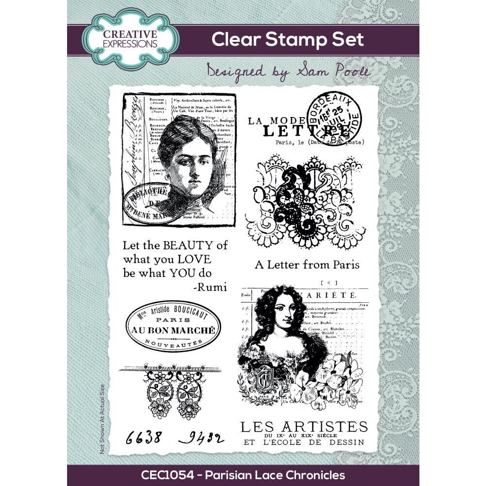 Creative Expressions - Clear Stamp Set - Parisian Lace Chronicles