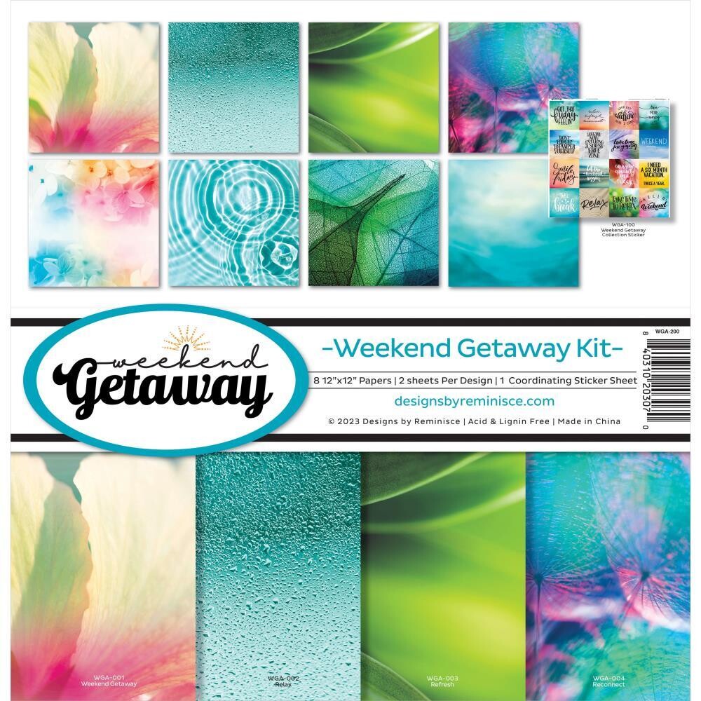 Designs by Reminisce - 12&quot;x12&quot; Paper Pack - Weekend Getaway