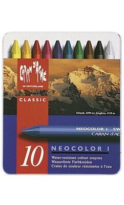 Caran d&#39;Ache - Neo Colour I  - Wax Oil Crayon - Set 10