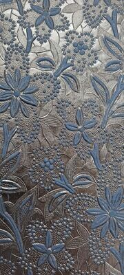 A4 Embossed Bloom Papers - 150gm - Silver over Denim