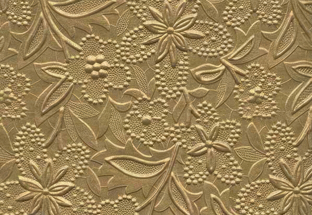 A4 Embossed Bloom Papers - 150gm - Gold