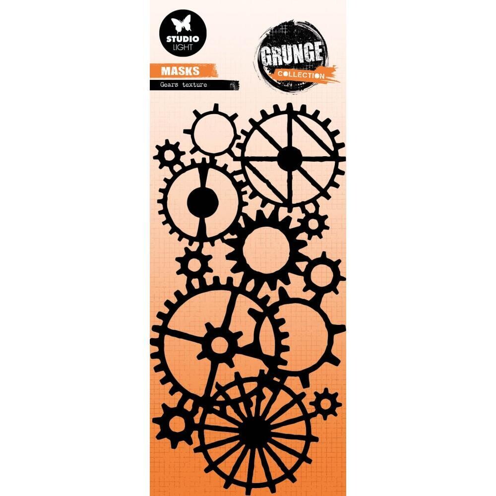 Studio Light - Stencil - Grunge Collection - Gears Texture