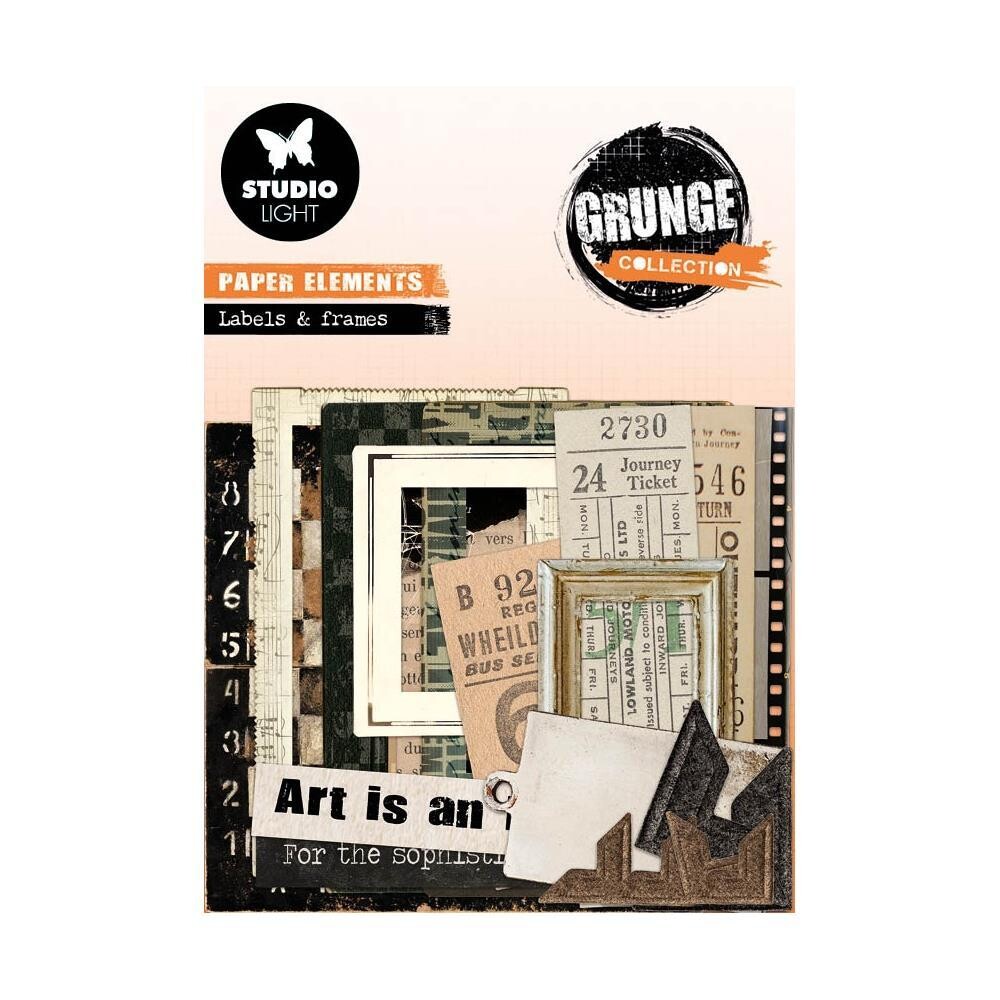 Studio Light - Paper Elements - Grunge Collection - Labels and Frames