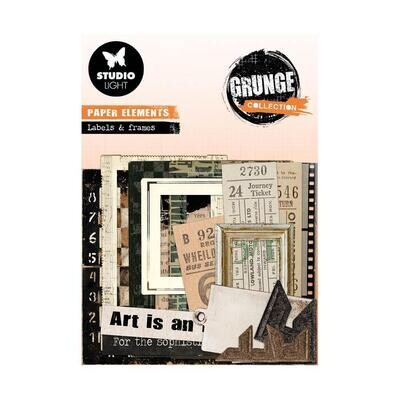 Studio Light - Paper Elements - Grunge Collection - Labels and Frames