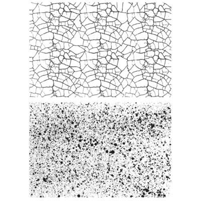 Stampers Anonymous - Tim Holtz - Cling Mount Stamps - Cracks &amp; Specks