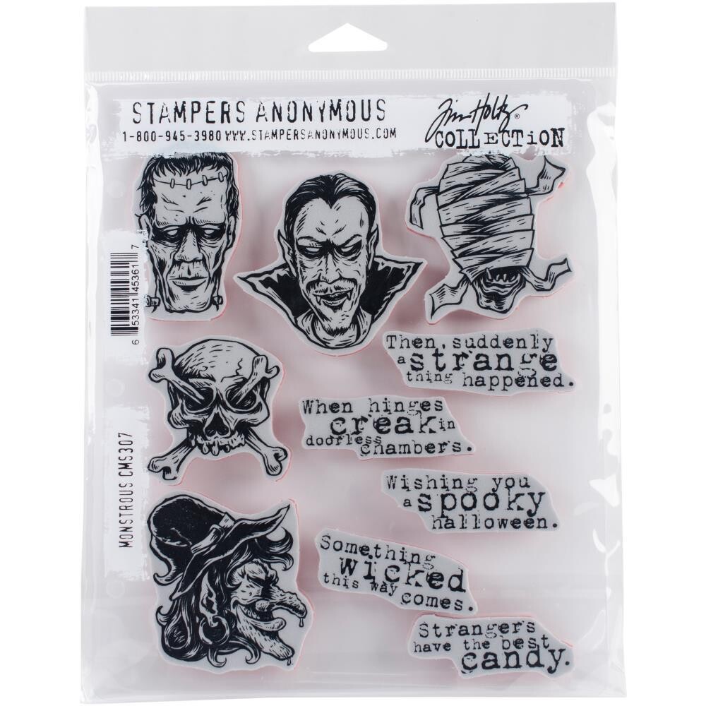 Stampers Anonymous - Tim Holtz - Cling Mount Stamps - Monstrous