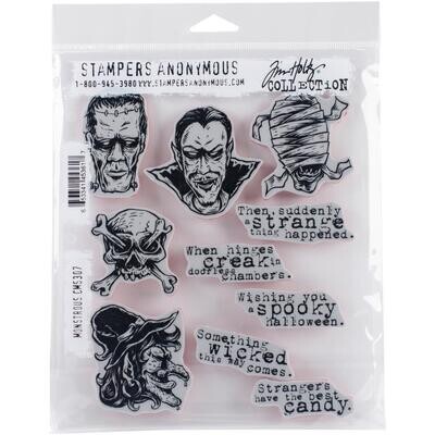 Stampers Anonymous - Tim Holtz - Cling Mount Stamps - Monstrous