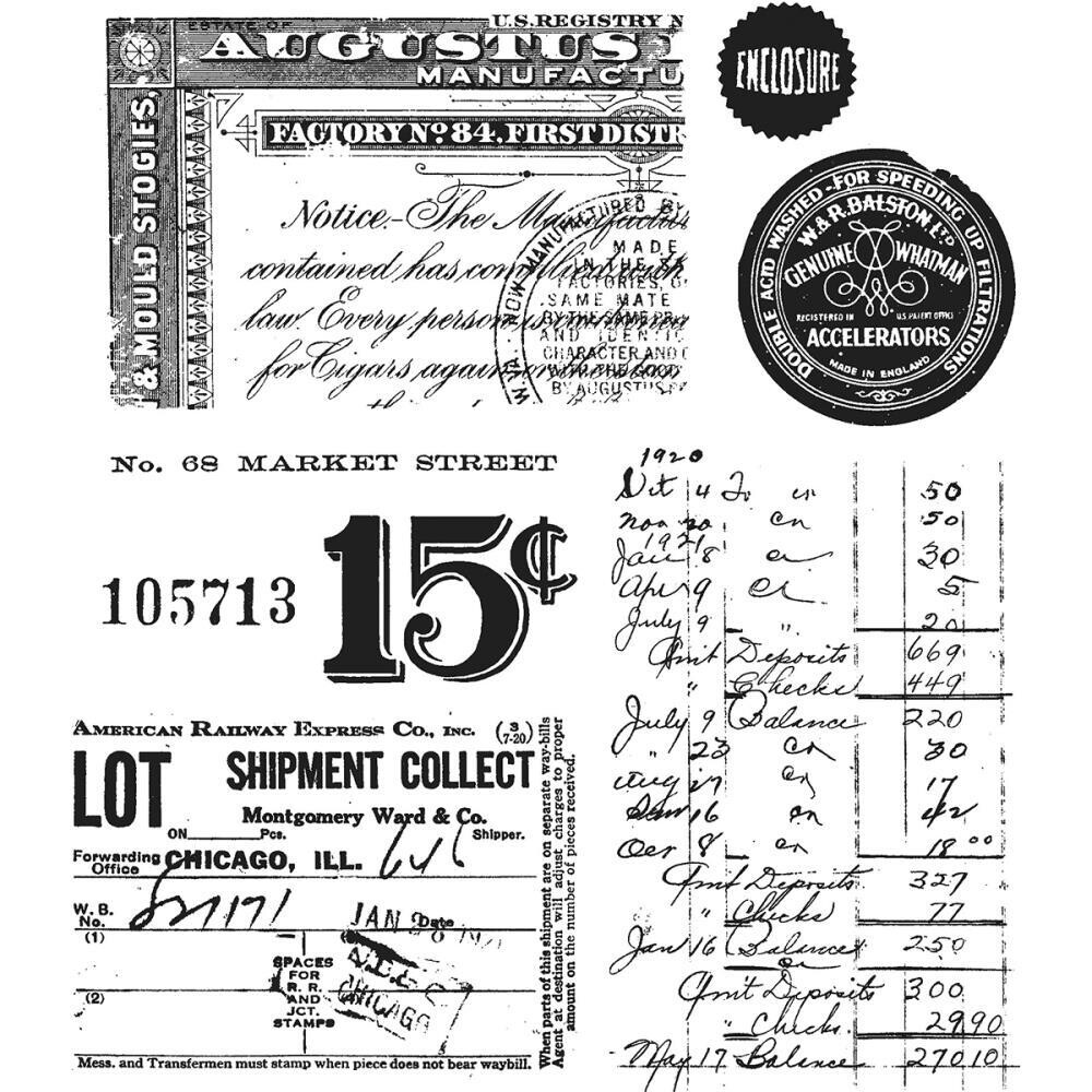 Stampers Anonymous - Tim Holtz - Cling Mount Stamps - Etcetera