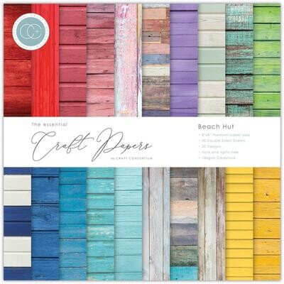 Craft Consortium - Beach Hut - 8&quot;x8&quot; Paper Pack 