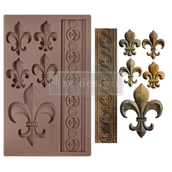 Prima Marketing - Re-Design Decor mould - Fleur De Lis En Or