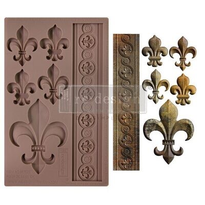 Prima Marketing - Re-Design Decor mould - Fleur De Lis En Or