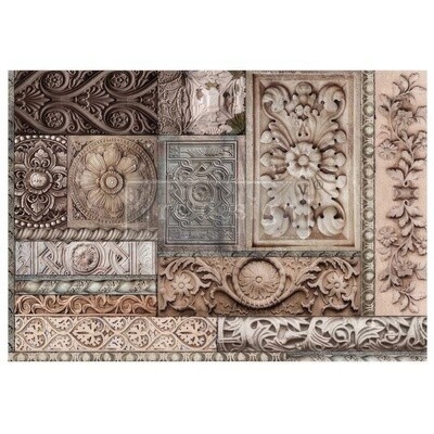 Prima Marketing - Re-Design - A1 Decoupage Fiber Paper - Carved Stonework