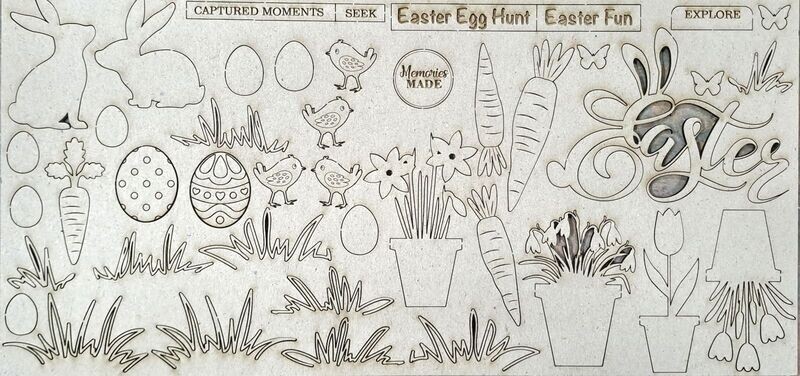 Dusty Attic - Chipboard - Easter Set