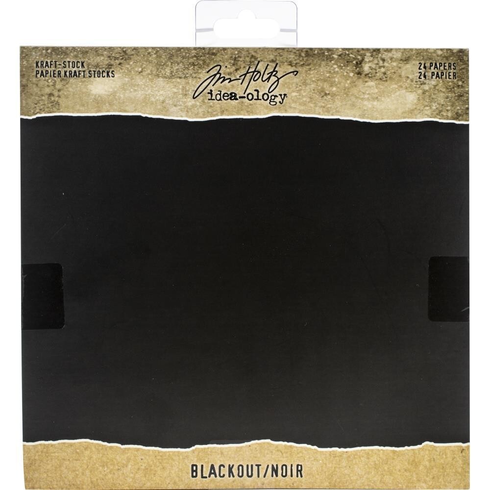 Tim Holtz - Idea-ology - Kraft Stock  8&quot;x8&quot; Paper - Blackout