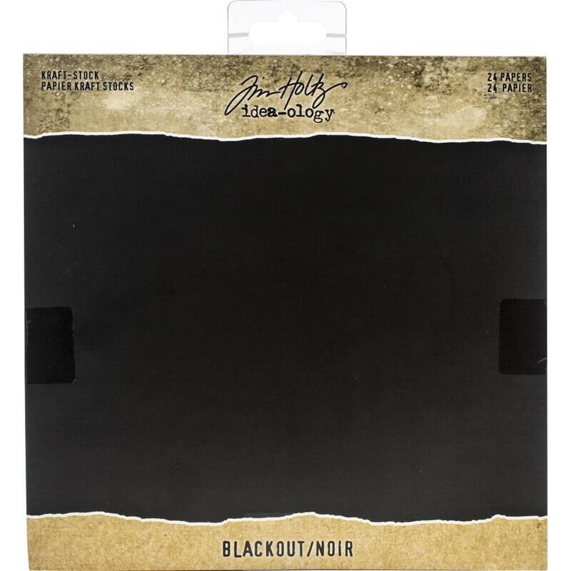 Tim Holtz - Idea-ology - Kraft Stock  8&quot;x8&quot; Paper - Blackout