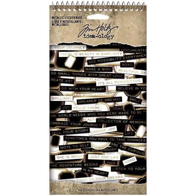 Tim Holtz - Idea-Ology - Metallic Spiral Bound Sticker Book