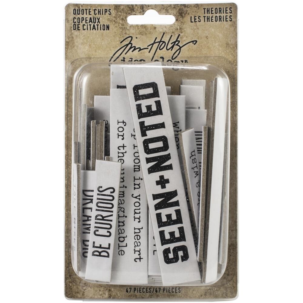 Tim Holtz - Idea-Ology - Quote Chips - Theories