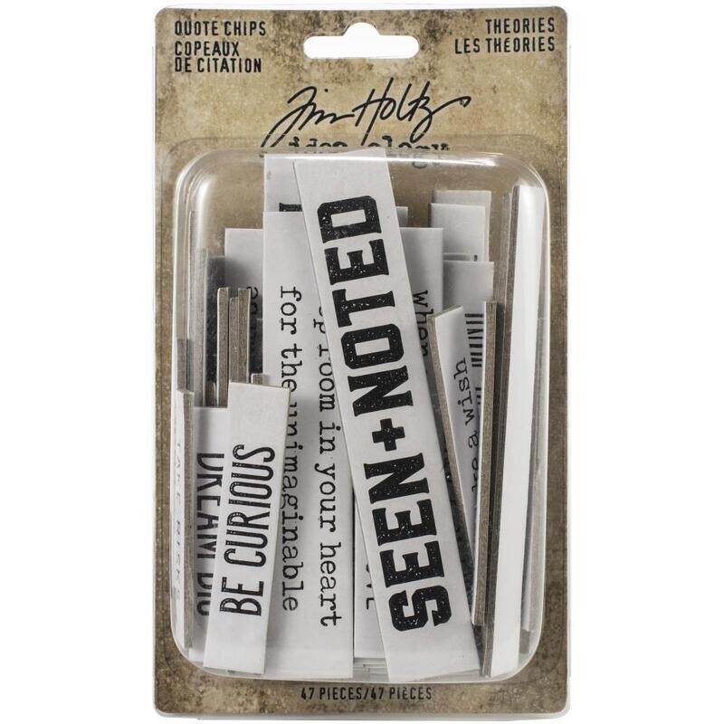 Tim Holtz - Idea-Ology - Quote Chips - Theories