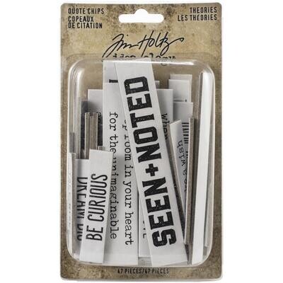 Tim Holtz - Idea-Ology - Quote Chips - Theories