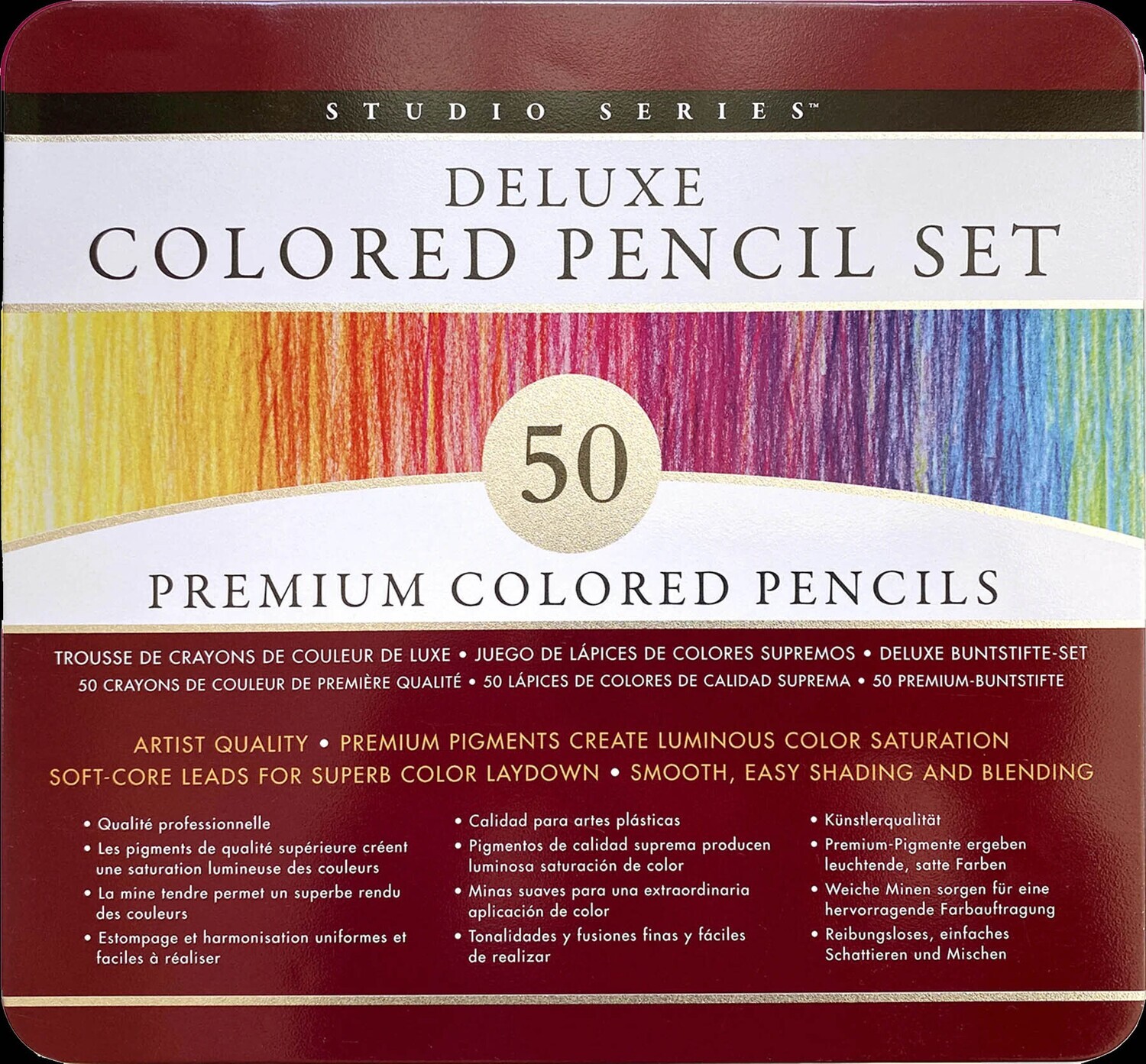 Peter Pauper Press - Studio Series Deluxe Colour Pencil Set - set of 50