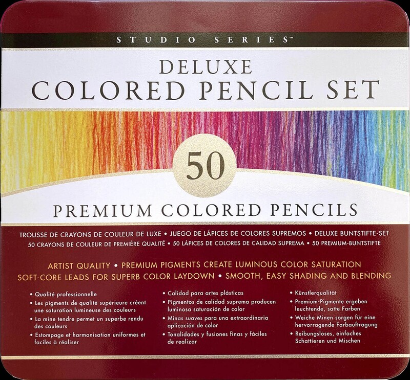 Peter Pauper Press - Studio Series Deluxe Colour Pencil Set - set of 50