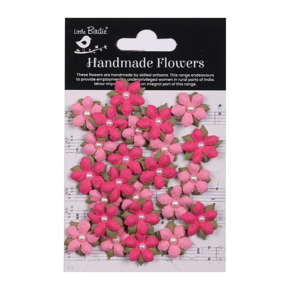 Little Birdie - Elira Beaded Paper Flowers - Precious Pink