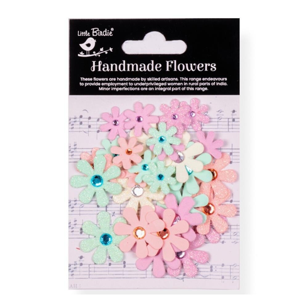 Little Birdie - Sparkle Florettes Paper Flowers - Fairy Garden