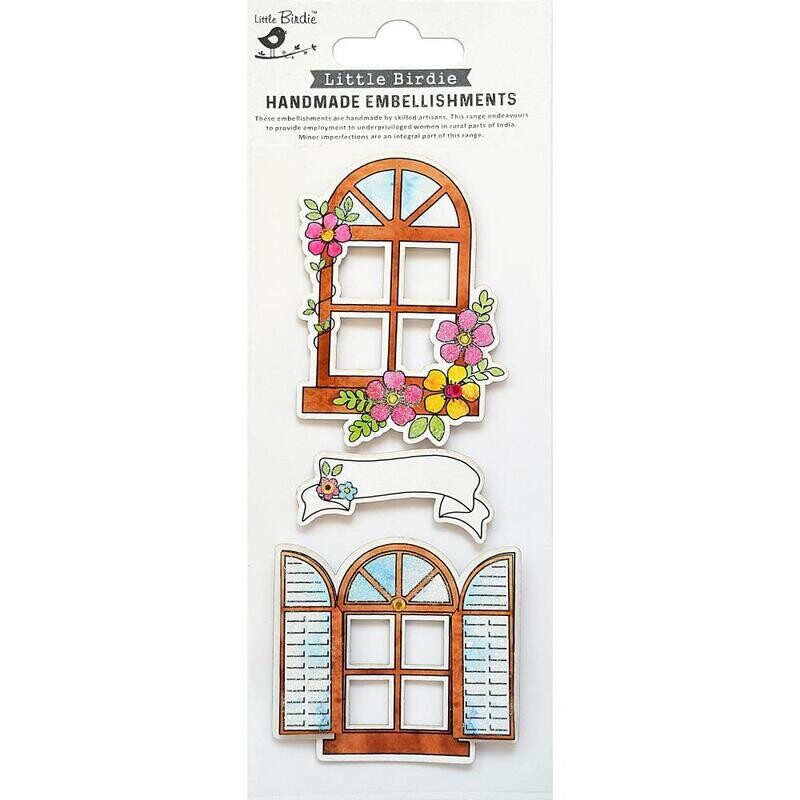 Little Birdie - 3D Embellishments - Vintage Windows