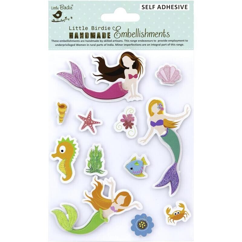 Little Birdie - 3D Embellishments - Mermaid Friends