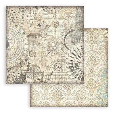 Stamperia - Sir Vagabond in Fantasy World - 12&quot;x12&quot; Double-Sided Paper Sheet - Ochre Pattern