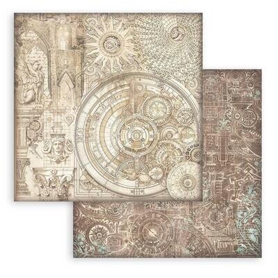Stamperia - Sir Vagabond in Fantasy World - 12&quot;x12&quot; Double-Sided Paper Sheet - Ochre Pattern 2